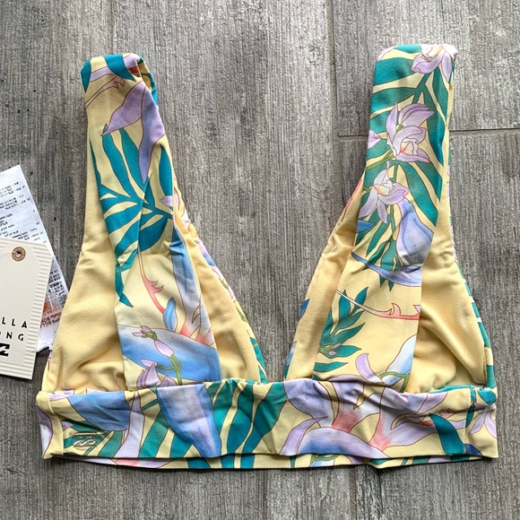 🔥🔥BILLABONG - LOVE PALMS PLUNGE BIKINI TOP🔥🔥 - Picture 8 of 8
